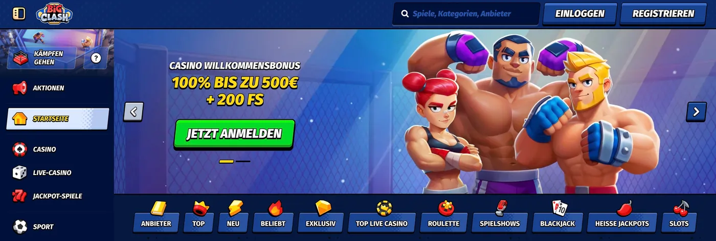 BigClash Casino Website